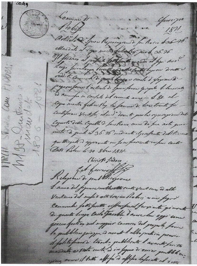 Riparazione copertura (1821)